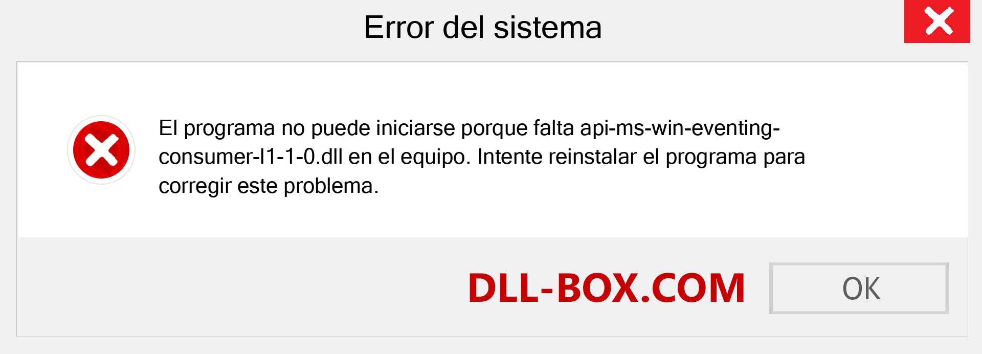 ¿Falta el archivo api-ms-win-eventing-consumer-l1-1-0.dll ?. Descargar para Windows 7, 8, 10 - Corregir api-ms-win-eventing-consumer-l1-1-0 dll Missing Error en Windows, fotos, imágenes